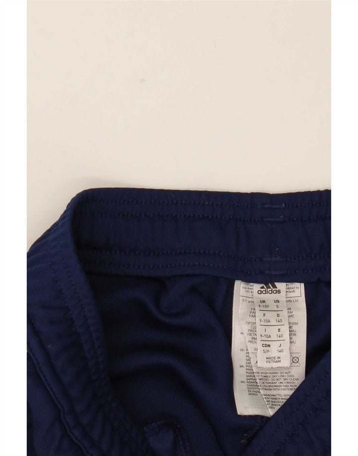 Adidas Boys Climacool Tracksuit Trousers 9-10 Years Navy Blue Polyester