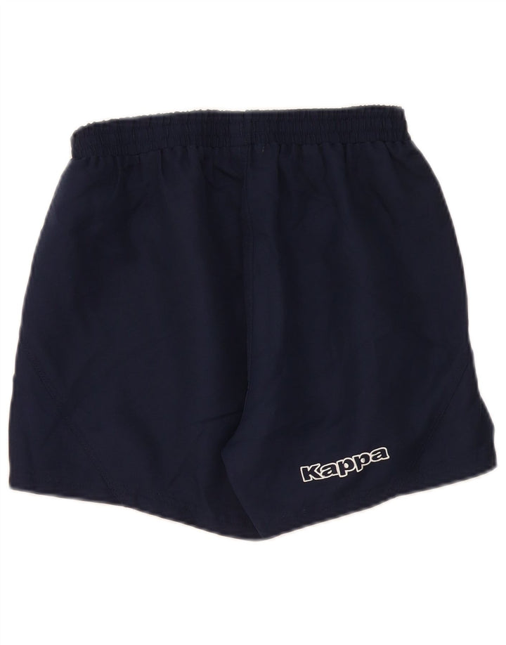 Kappa Womens Graphic Sport Shorts Small Navy Blue Polyester