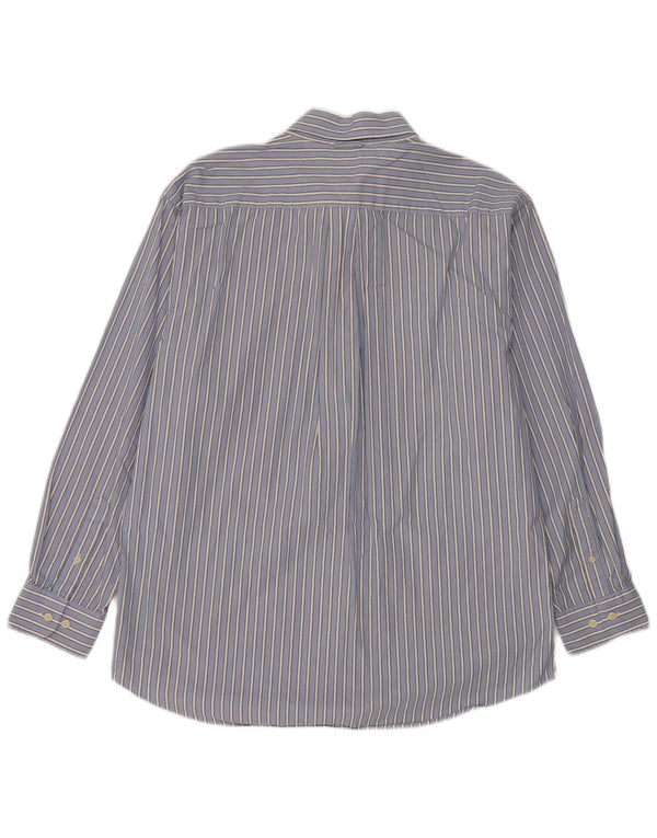 Tommy Hilfiger Mens Shirt Large Blue Pinstripe Cotton