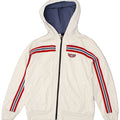 LOTTO Boys Graphic Zip Hoodie Sweater 11-12 Years Off White Polyester | Vintage Lotto | Thrift | Second-Hand Lotto | Used Clothing | Messina Hembry 