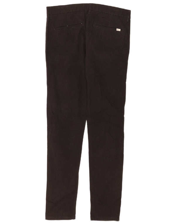 Zara Mens Slim Chino Trousers EU 40 Medium W31 L30 Black Cotton