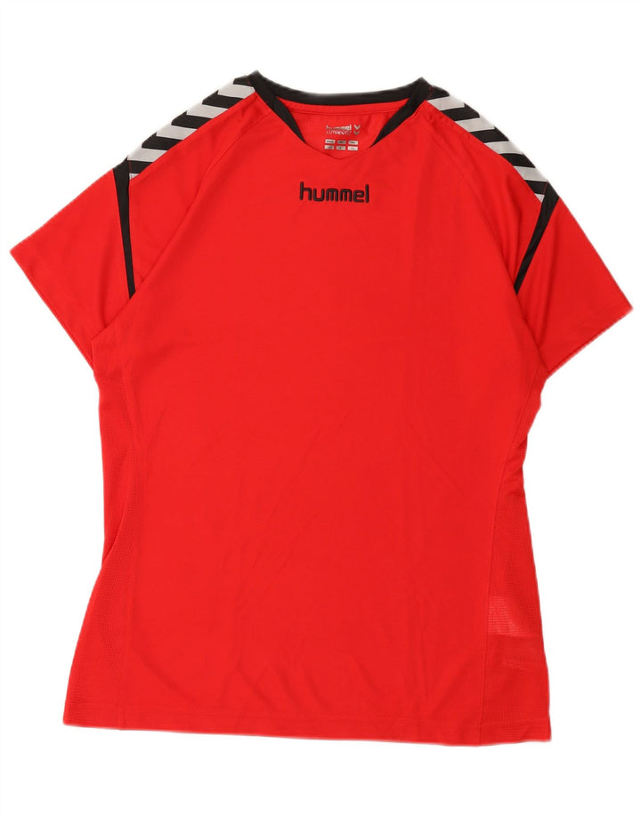 Hummel Mens Graphic T-Shirt Top Large Red Polyester