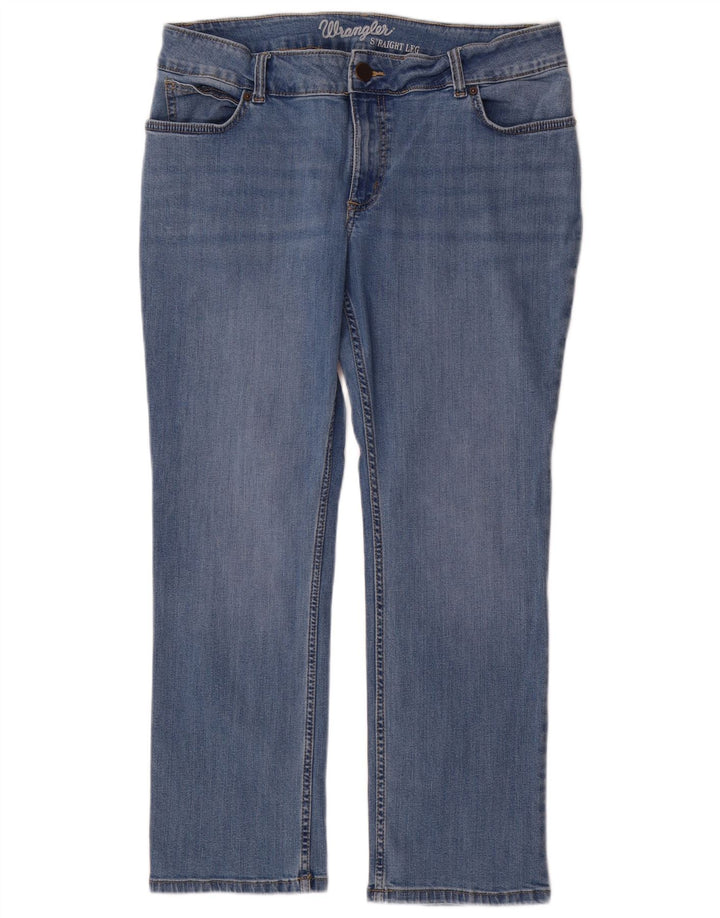 Wrangler Womens Straight Jeans W32 L30 Blue Cotton