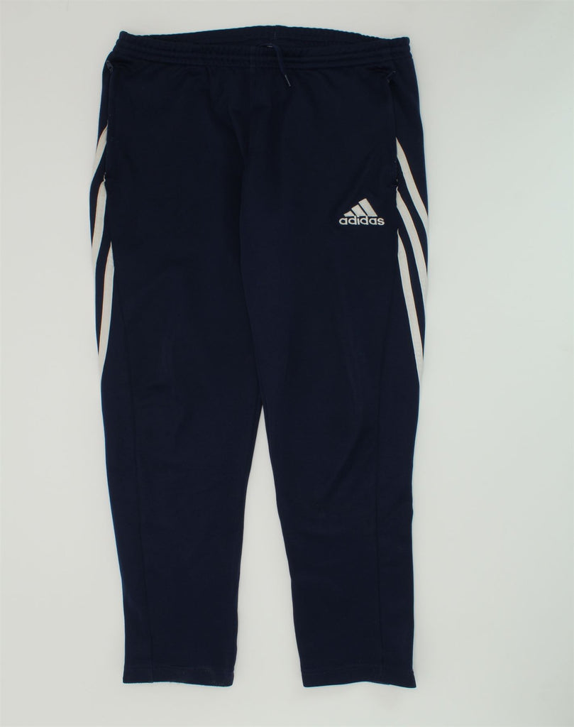 ADIDAS Boys Tracksuit Trousers 13-14 Years XL Navy Blue Polyester | Vintage Adidas | Thrift | Second-Hand Adidas | Used Clothing | Messina Hembry 