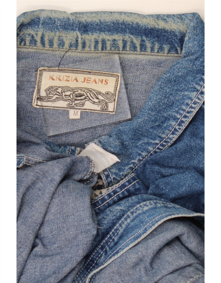 Krizia Mens Oversized Denim Jacket UK 14 Medium Blue