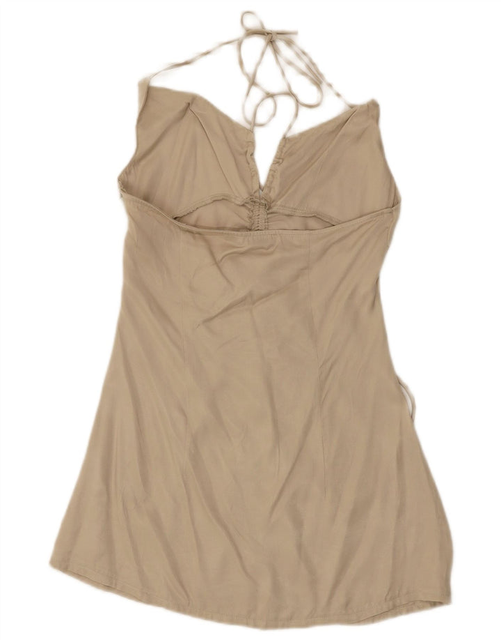 ZARA Womens Halter Dress UK 12 Medium Grey