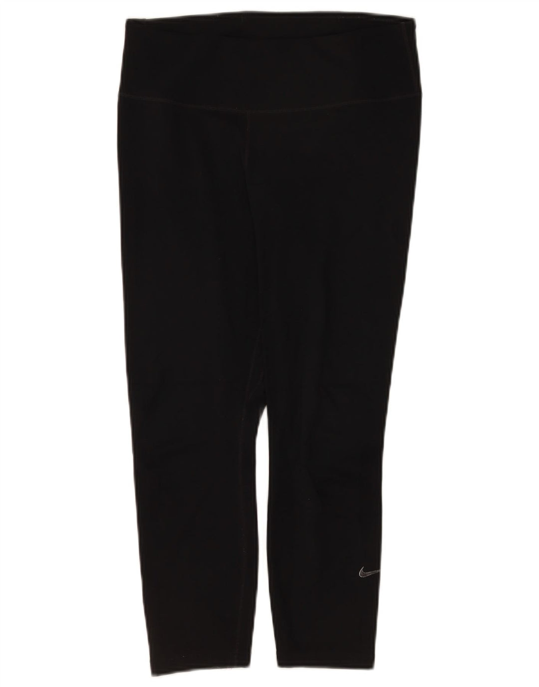 Nike Womens Dri Fit Capri Leggings UK 12 Medium  Black Polyester