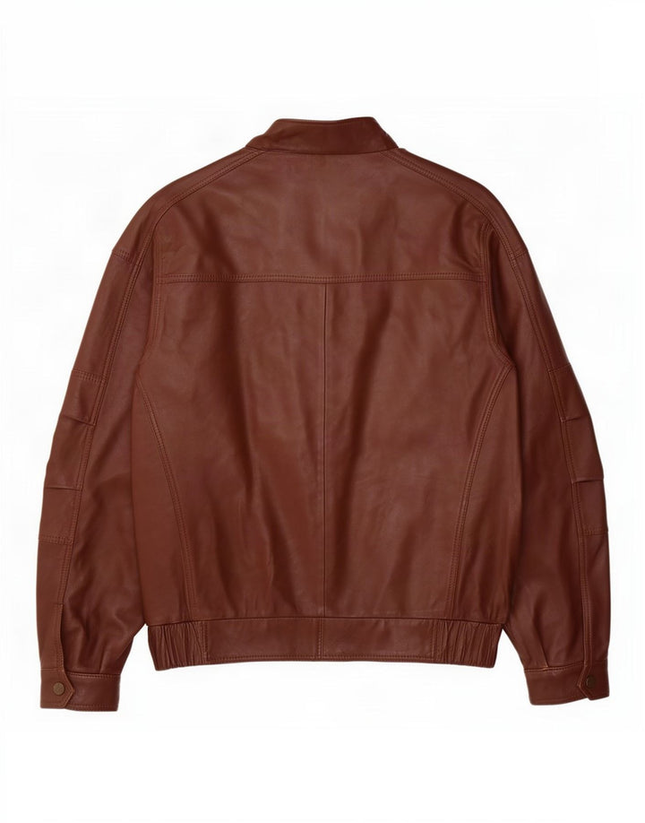 Vintage Mens Leather Jacket UK 40 Large Brown