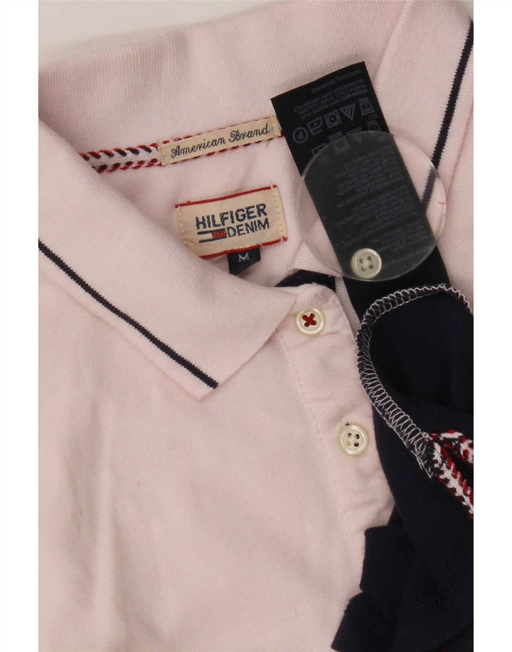 Tommy Hilfiger Womens Polo Shirt UK 12 Medium Multicoloured Colourblock