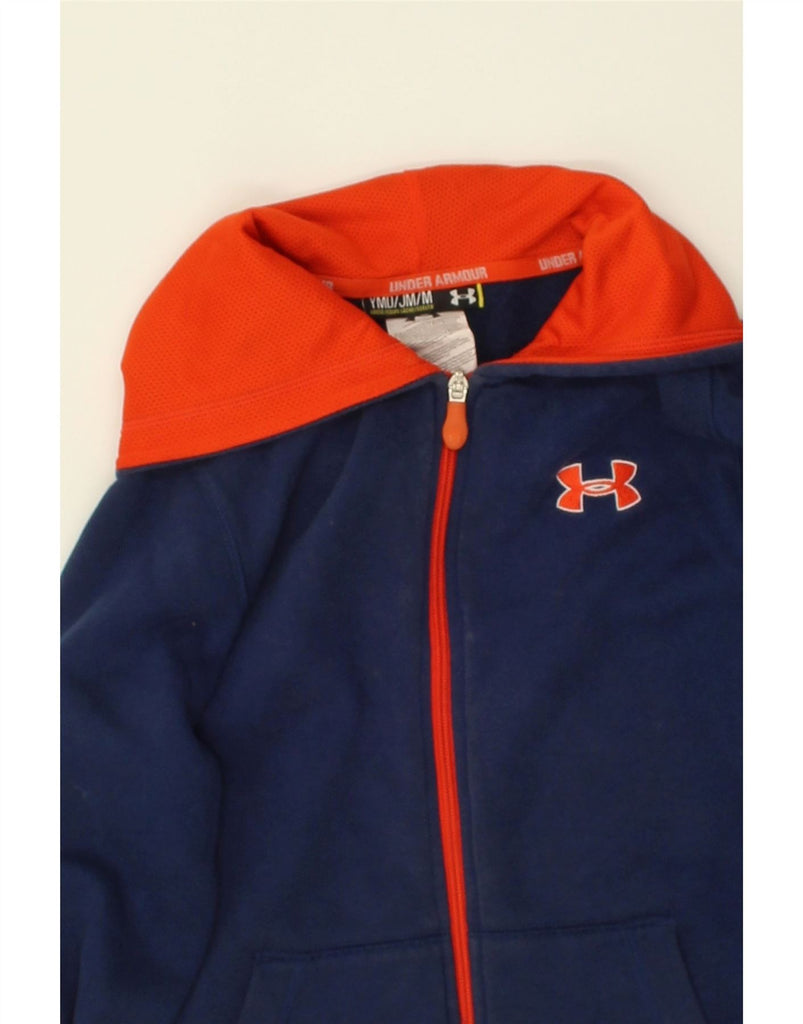 UNDER ARMOUR Boys Zip Hoodie Sweater 10-11 Years Medium Navy Blue | Vintage Under Armour | Thrift | Second-Hand Under Armour | Used Clothing | Messina Hembry 