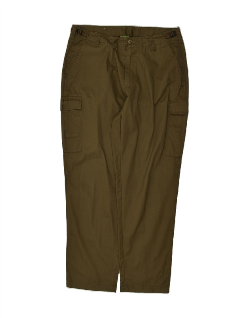 VINTAGE Mens Slim Cargo Trousers W38 L32  Khaki Cotton | Vintage Vintage | Thrift | Second-Hand Vintage | Used Clothing | Messina Hembry 