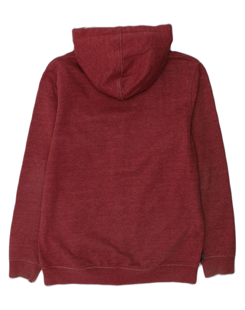 BILLABONG Girls Zip Hoodie Sweater 13-14 Years Red Cotton | Vintage Billabong | Thrift | Second-Hand Billabong | Used Clothing | Messina Hembry 