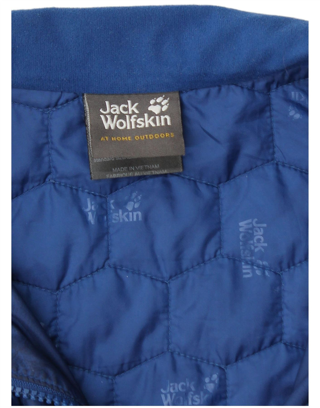 JACK WOLFSKIN Mens Quilted Jacket UK 40/42 Large Blue Polyester