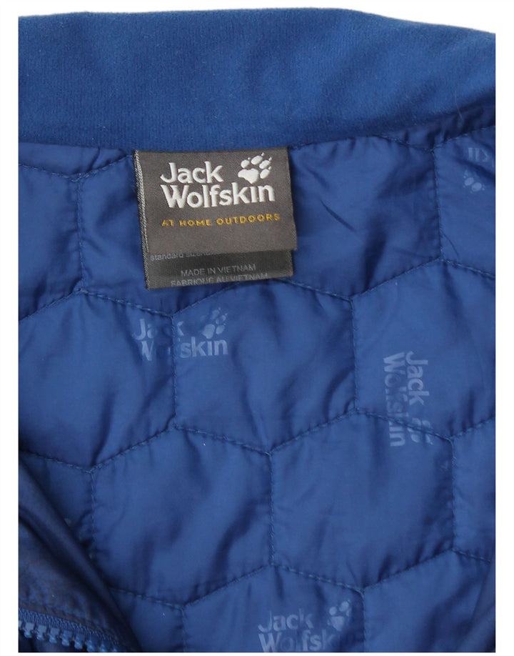 JACK WOLFSKIN Mens Quilted Jacket UK 40/42 Large Blue Polyester