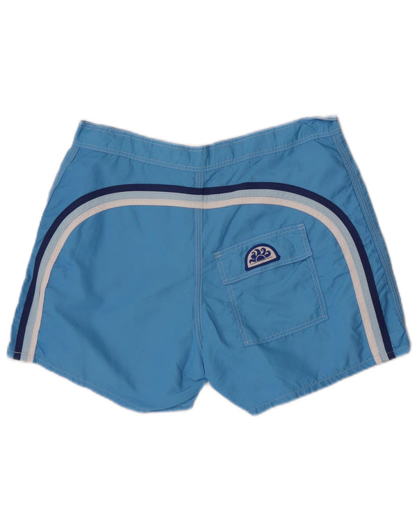 Sundek Mens Swimming Shorts Medium  Blue Colourblock Nylon