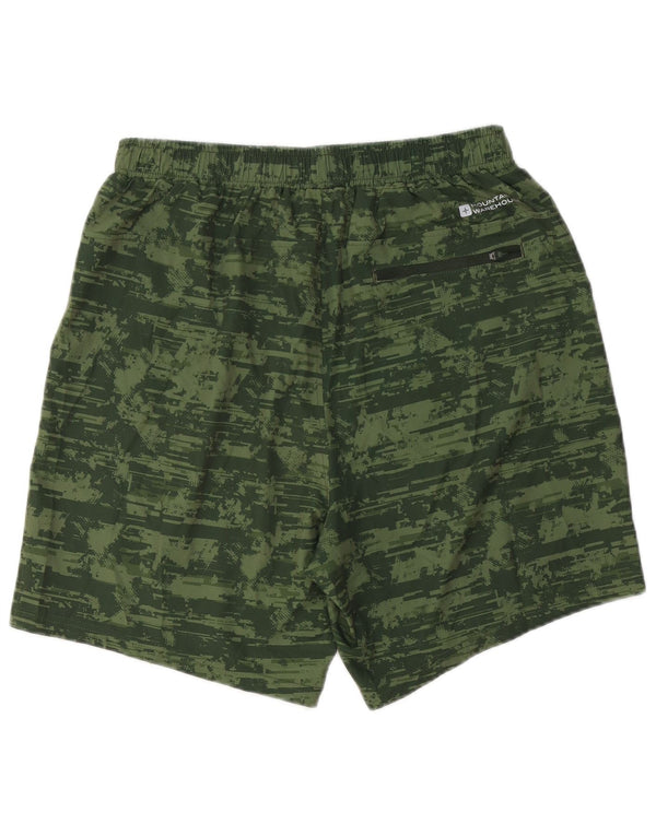 Mountain Warehouse Mens Sport Shorts Medium Green Camouflage Polyester