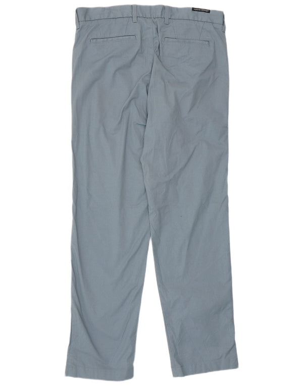 Marks & Spencer Mens Blue Harbour Straight Chino Trousers W36 L33 Cotton