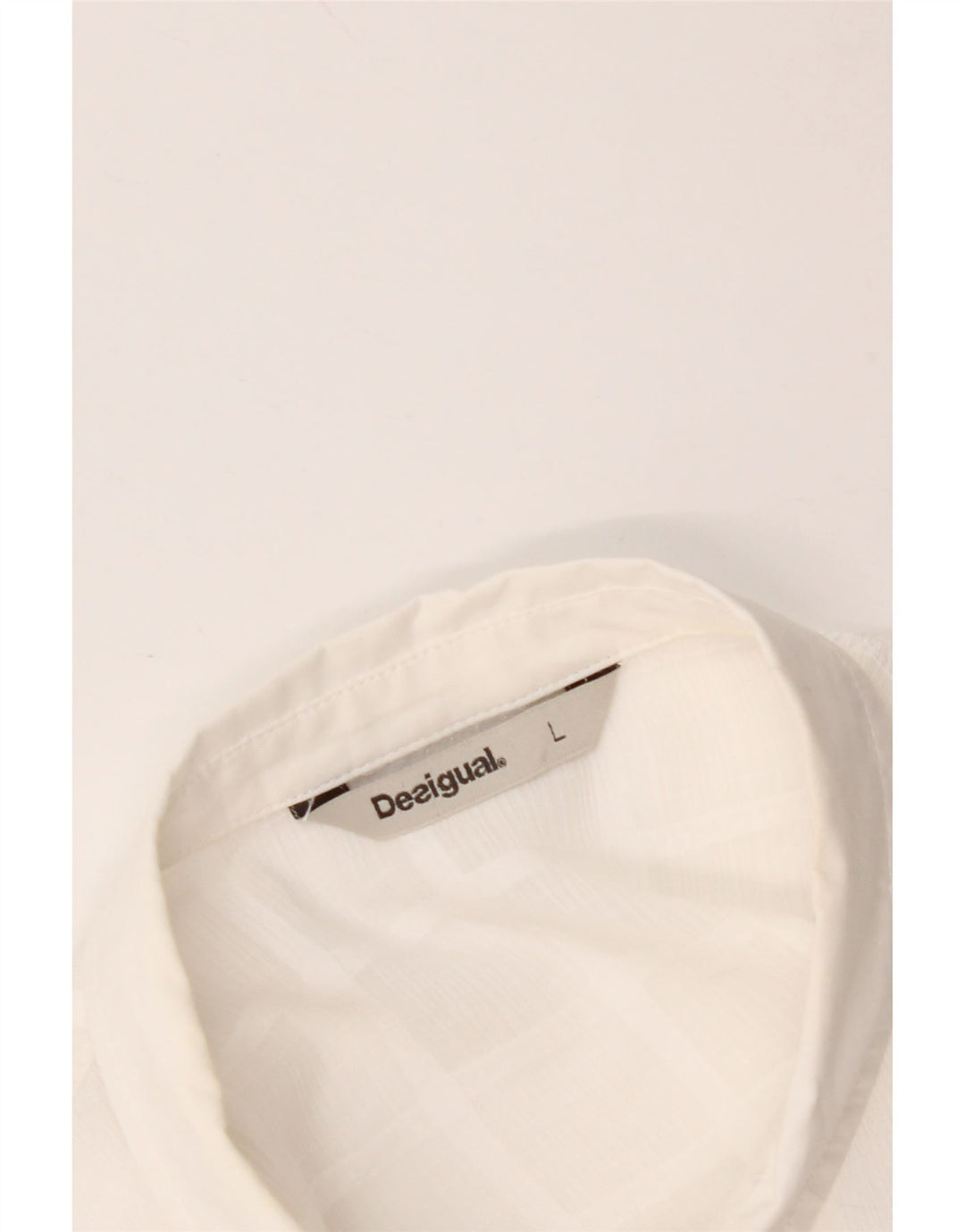 DESIGUAL Womens Longline Shirt Blouse UK 16 Large White