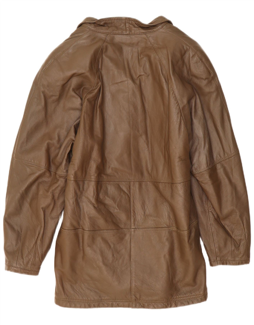 Vintage Womens Leather Jacket UK 16 Large Brown
