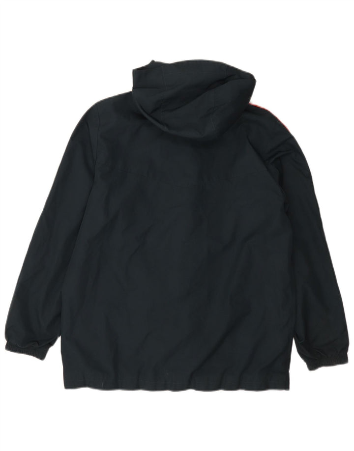 ADIDAS Boys Munster Rugby Hooded Tracksuit Top Jacket 11-12 Years Black