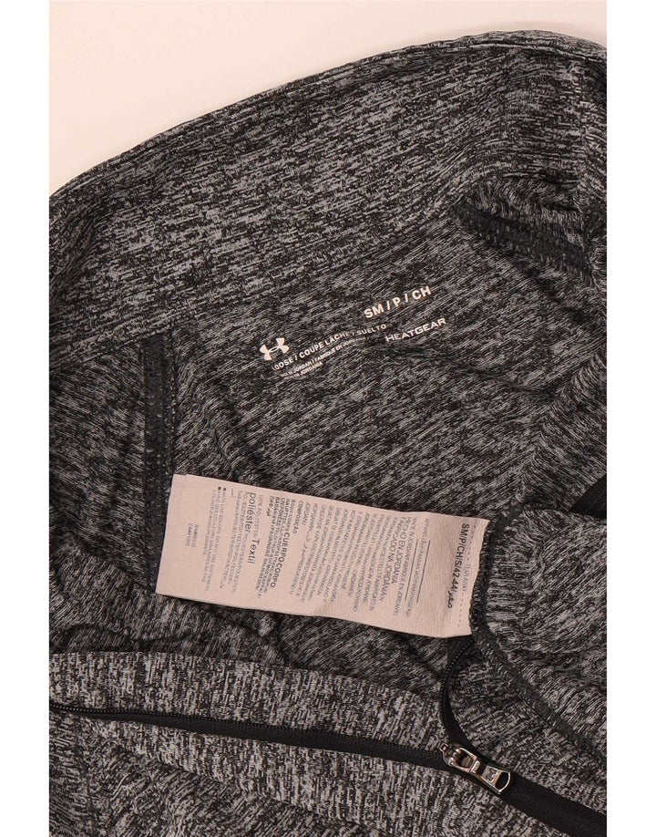 Under Armour Mens Heat Gear Pullover Tracksuit Top Small Grey Flecked
