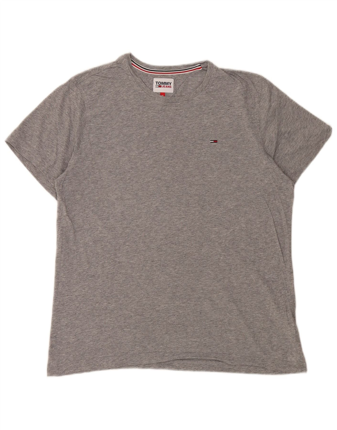 TOMMY HILFIGER Mens T-Shirt Top Medium Grey Cotton