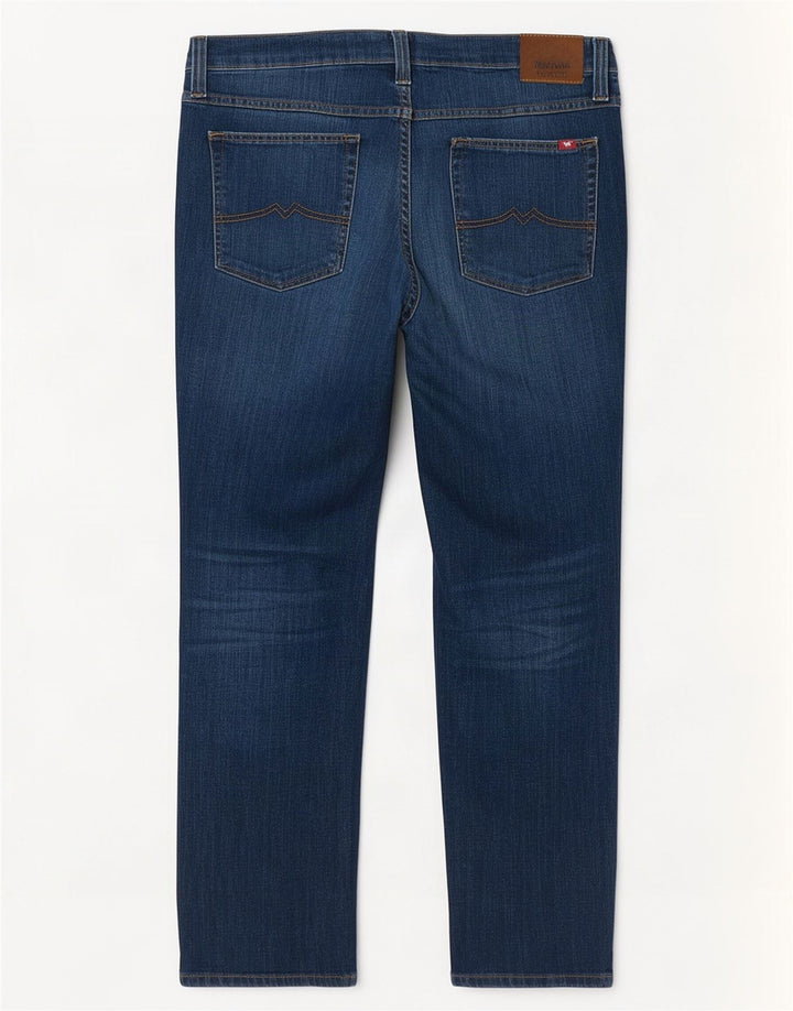Mustang Mens Tramper Straight Jeans W38 L32 Navy Blue Cotton