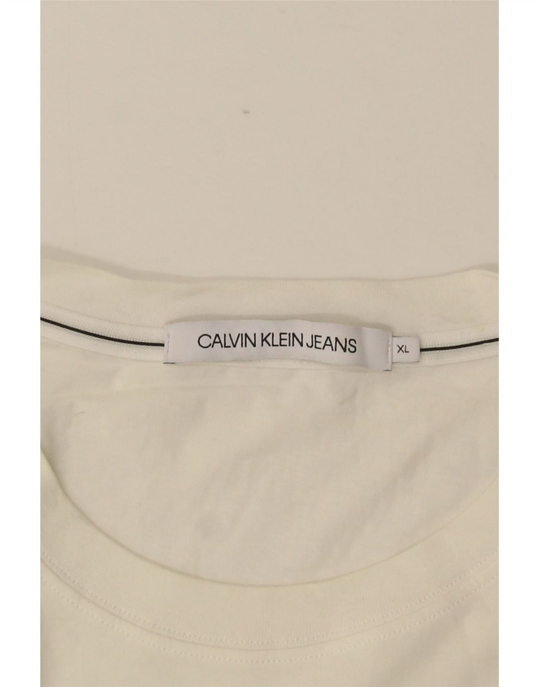 Calvin Klein Jeans Mens Graphic T-Shirt Top XL White