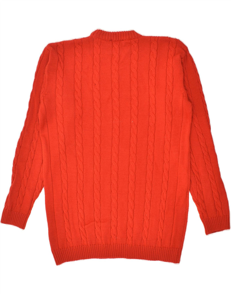 LANCETTI Mens Crew Neck Jumper Sweater IT 50 Medium Red Merino Wool | Vintage Lancetti | Thrift | Second-Hand Lancetti | Used Clothing | Messina Hembry 