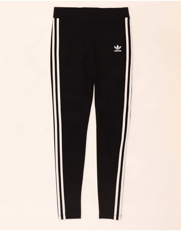 Adidas Womens Leggings UK 8 Small Black Cotton