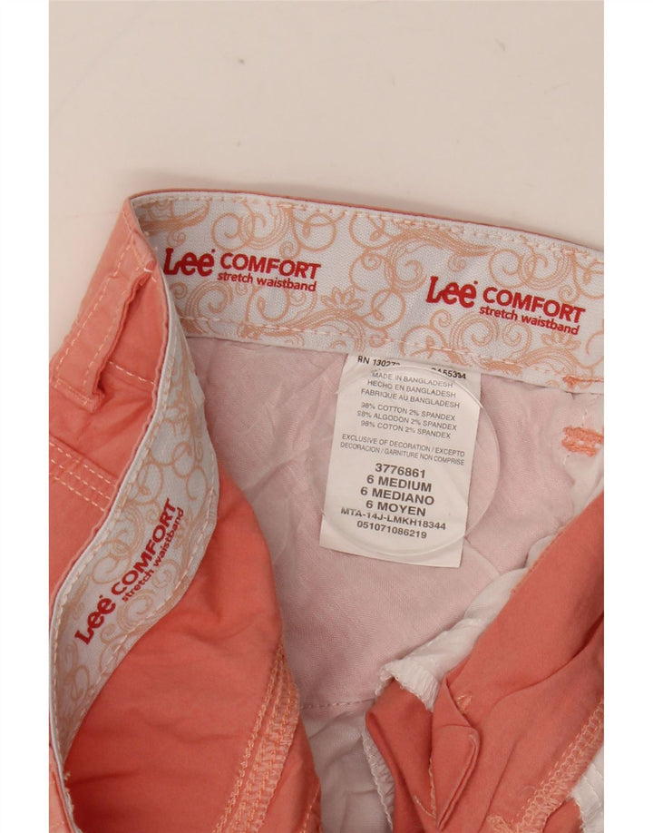 Lee Womens Cargo Shorts US 6 Medium W30 Pink Cotton