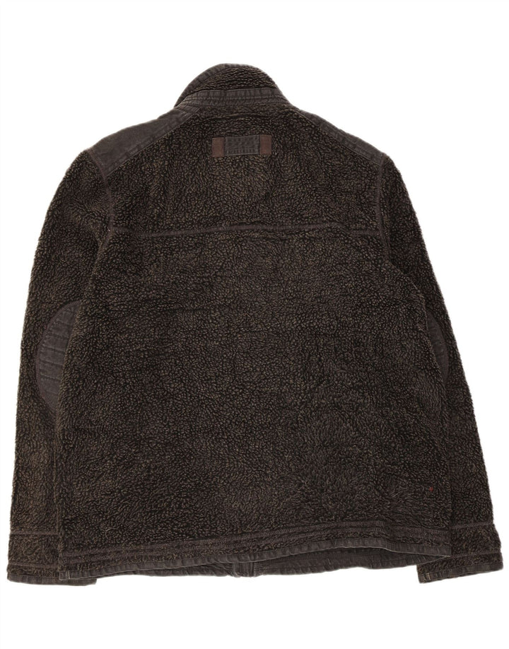 Fat Face Mens Fleece Jacket UK 42 XL Black Polyester