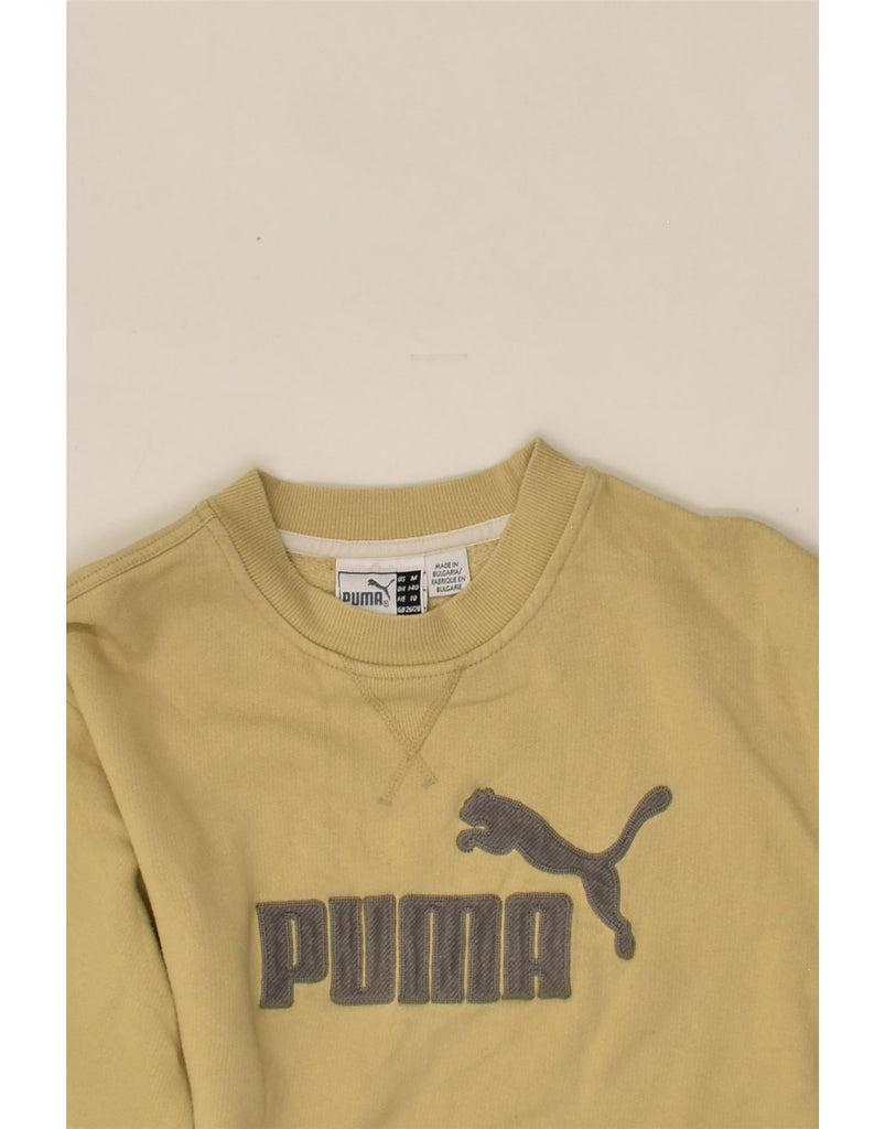 PUMA Boys Graphic Sweatshirt Jumper 9-10 Years Medium Beige | Vintage Puma | Thrift | Second-Hand Puma | Used Clothing | Messina Hembry 