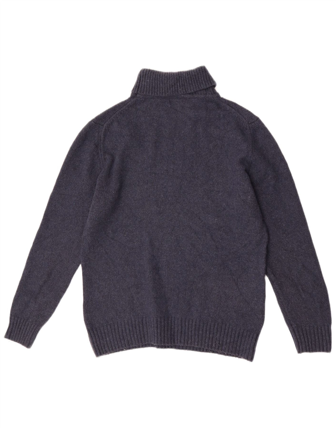 Zara Mens Roll Neck Jumper Sweater Large Navy Blue