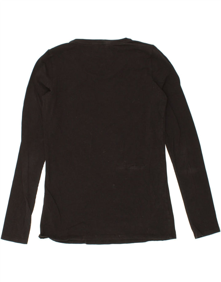 LIU JO Womens Milano Graphic Top Long Sleeve UK 10 Small Black Vintage Liu Jo and Second-Hand Liu Jo from Messina Hembry 