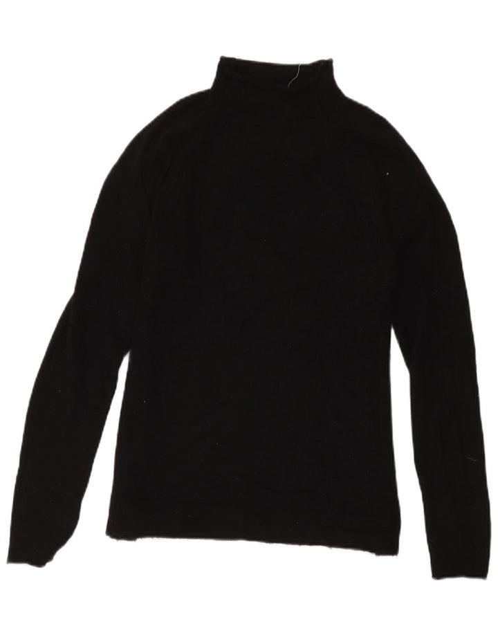 Gap Womens Turtle Neck Jumper Sweater UK 10 Small Black Merino Wool