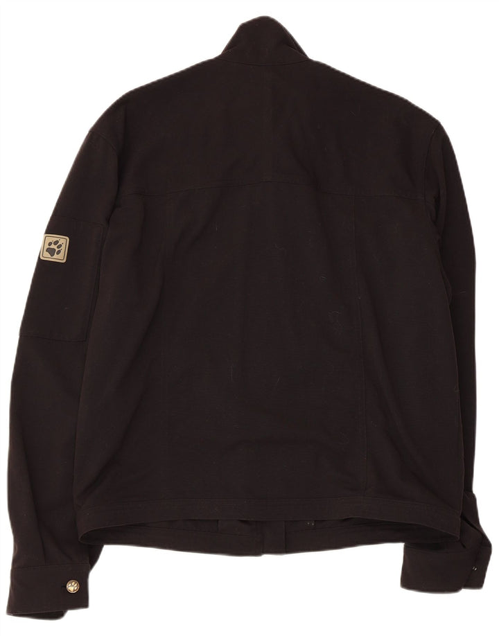 JACK WOLFSKIN Mens Rain Jacket UK 36/38 Medium Black Polyamide