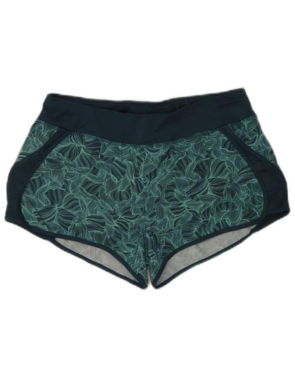 Mountain Warehouse Womens Abstract Pattern Sport Shorts UK 14 Large Green