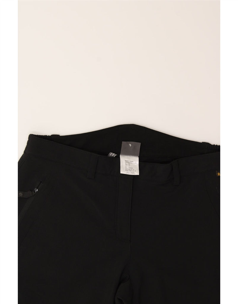 JACK WOLFSKIN Womens Graphic Windbreaker Trousers EU 22 2XL W36 L30 Black Vintage Jack Wolfskin and Second-Hand Jack Wolfskin from Messina Hembry 