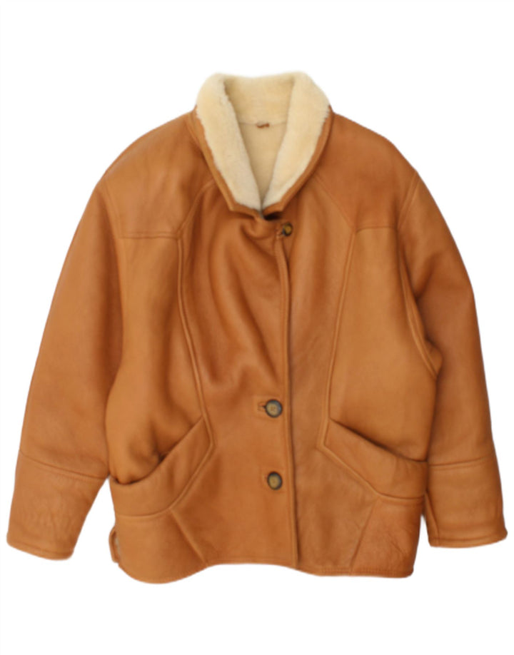 Suprema Womens Shearling Jacket IT 44 Medium Beige Shearling