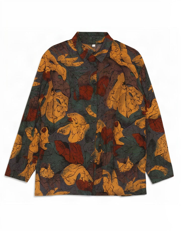 Vintage Womens Shirt Blouse UK 14 Medium Multicoloured Floral