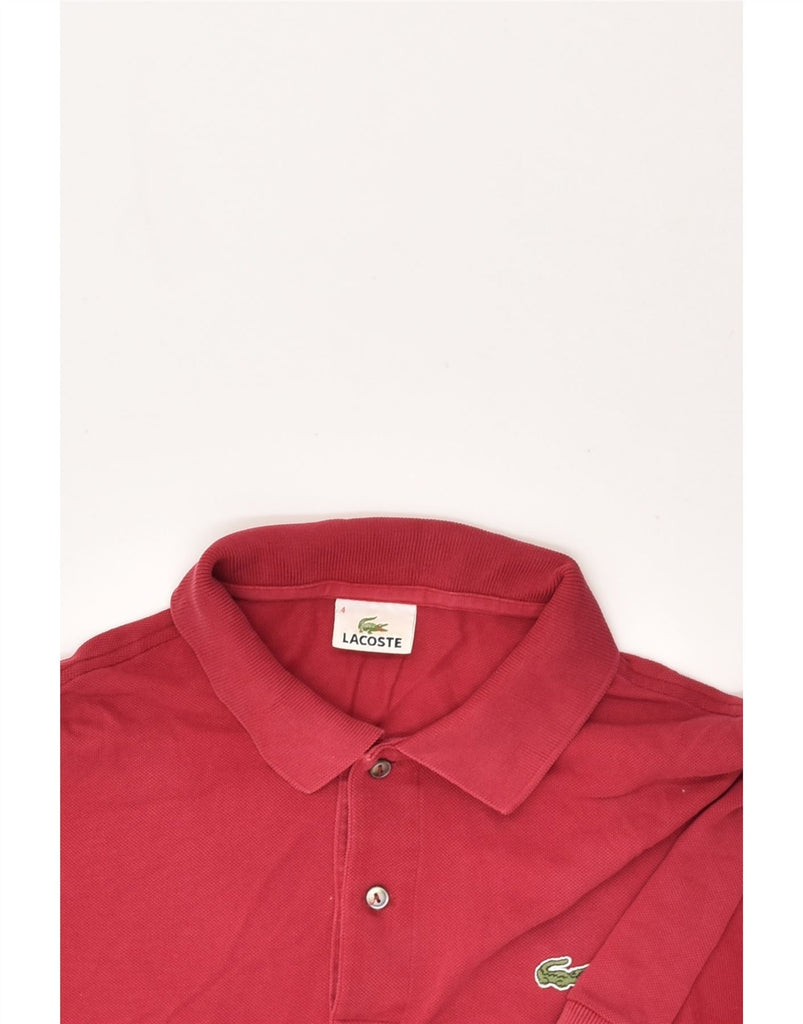 LACOSTE Mens Polo Shirt Size 4 Medium Red Cotton | Vintage Lacoste | Thrift | Second-Hand Lacoste | Used Clothing | Messina Hembry 