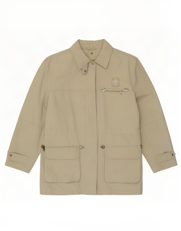 Piero Guidi Womens Utility Jacket UK 12 Medium Beige Nylon