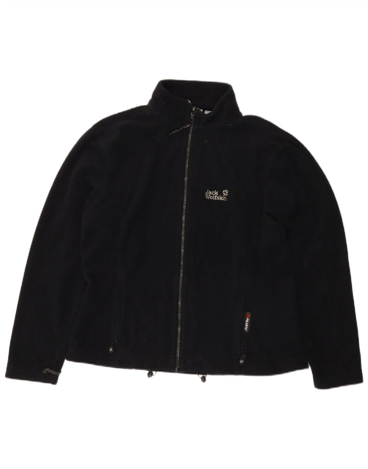 Jack Wolfskin Womens Liner Fleece Jacket UK 16 Large Black Polyester
