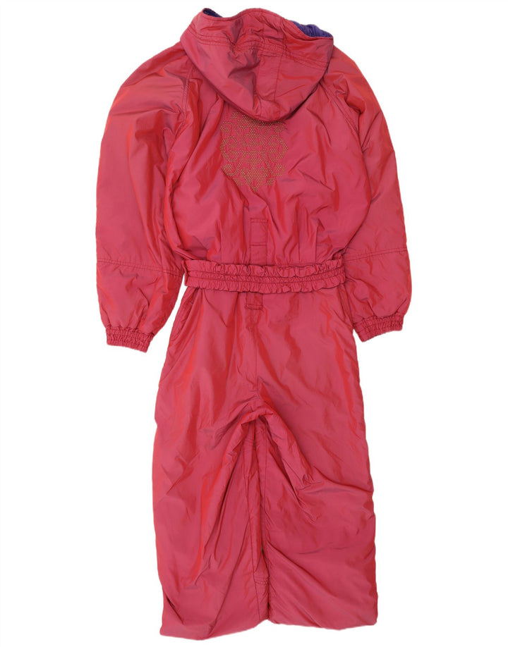 Belfe & Belfe Womens Graphic Hooded Ski Jumpsuit UK 14 Medium Pink