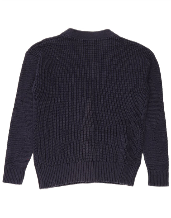 Marks & Spencer Womens Oversized Cardigan Sweater UK 10 Small Navy Blue