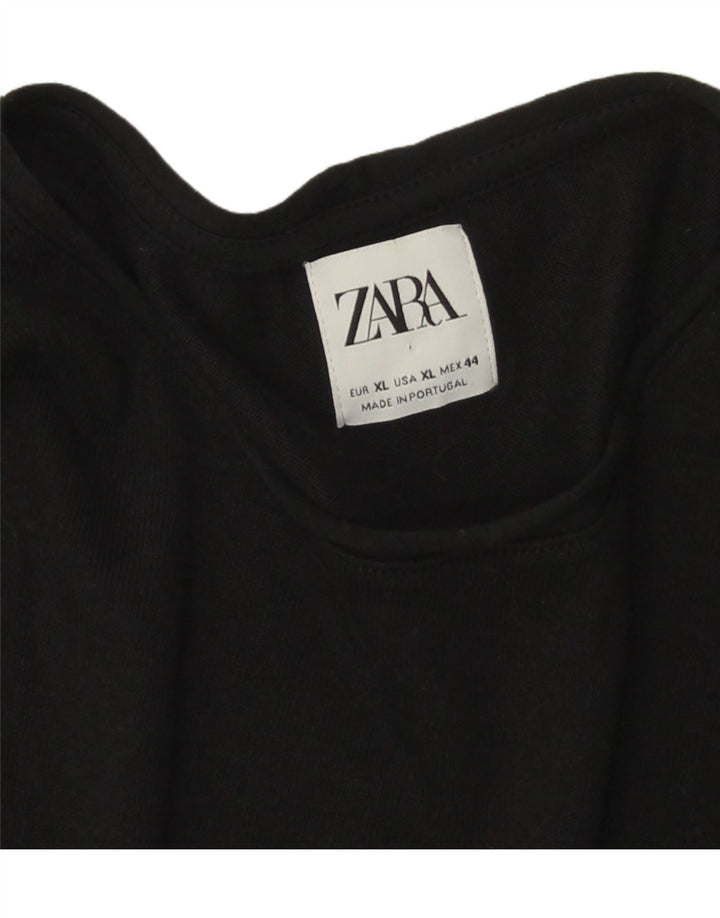 Zara Mens Top Long Sleeve XL Black
