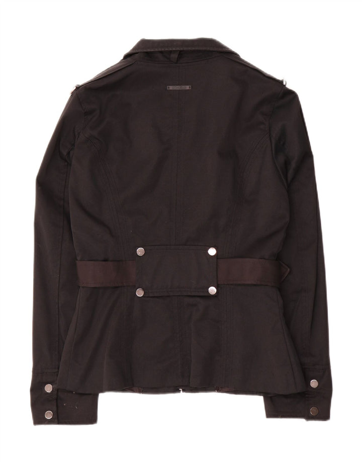 Zara Womens Military Jacket UK 10 Small Black