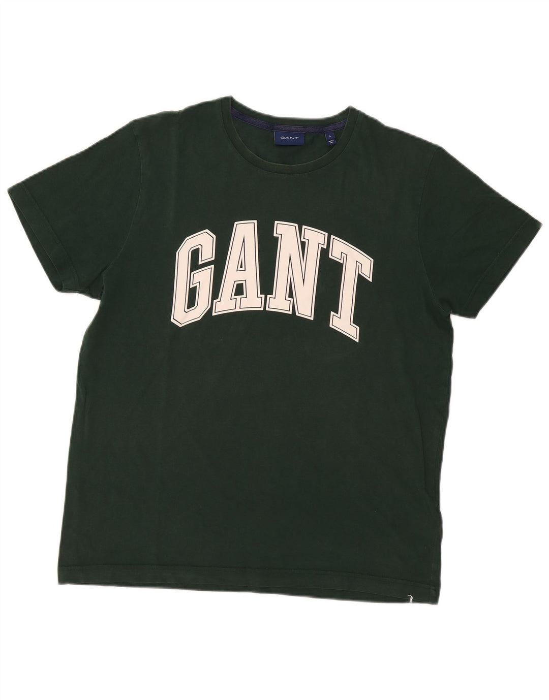 Gant Mens Graphic T-Shirt Top Large Green Cotton