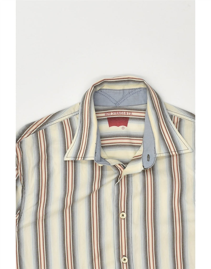 LEVI'S Mens Shirt Medium Beige Striped Cotton | Vintage Levi's | Thrift | Second-Hand Levi's | Used Clothing | Messina Hembry 